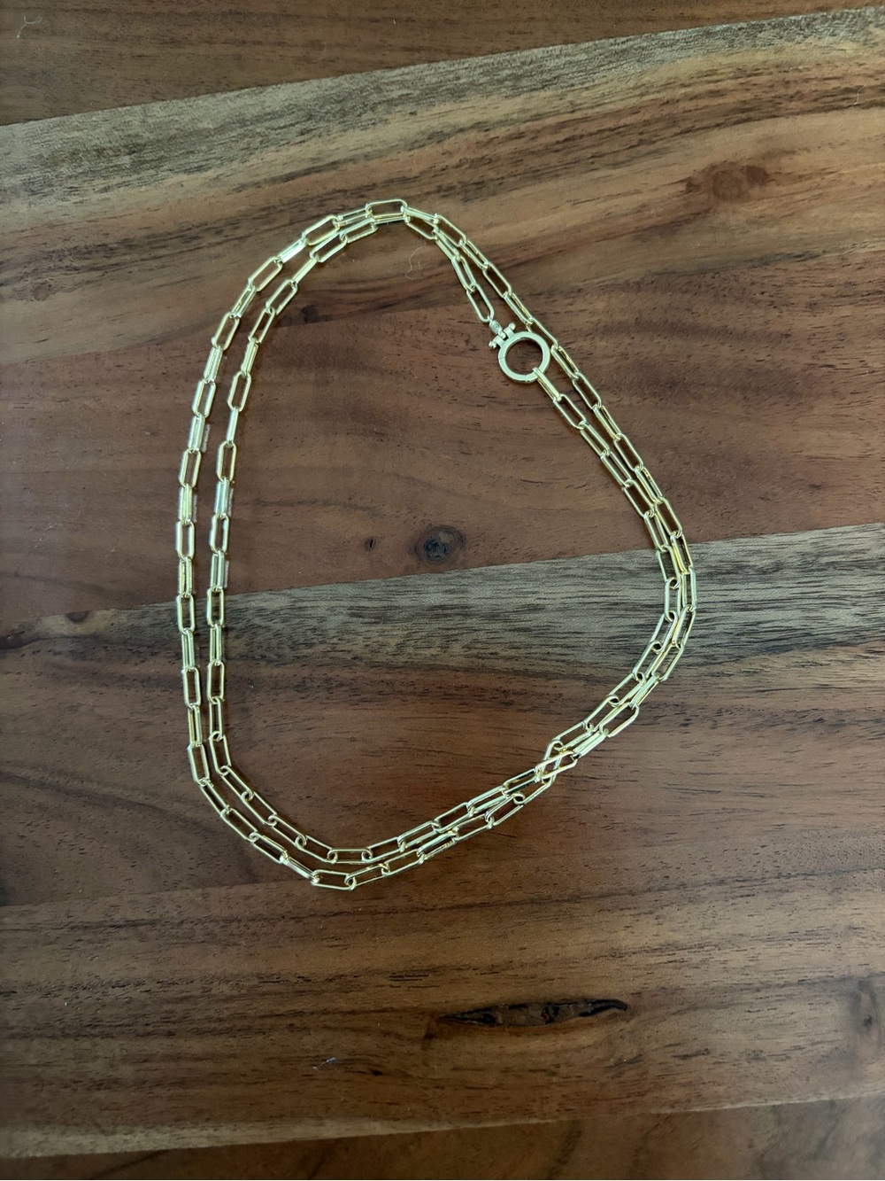 Gorjana Double Strand Gold Paperclip Necklace